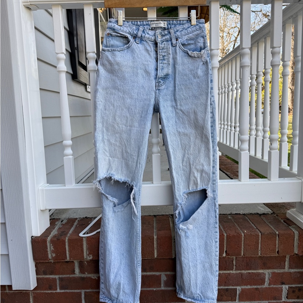 Abercrombie & Fitch The dad high rise Curve Love Jeans Size 26 in 2 Women’s - Picture 2 of 7